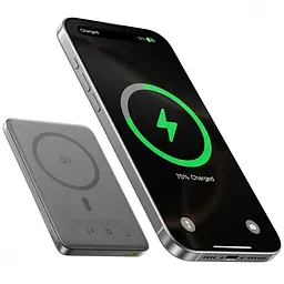 Павербанк Baseus PicoGo Ultra-Slim Qi2 Gray 10 000 mAh / 27 Вт (E0027200) - мініатюра 2