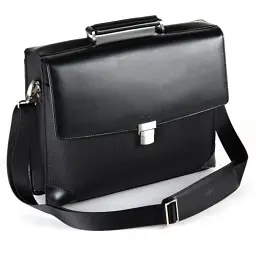 Портфель для ноутбука 14" Fouquet NBC-1002M, Black, ультраміцний нейлон 1680 Den, ручка та оздоблення з високоякісної шкіри