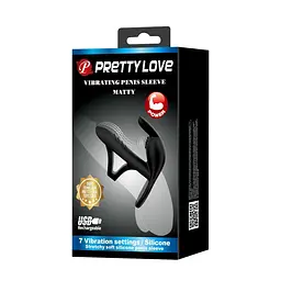 Насадка на член із вібрацією Pretty Love MATTY - мініатюра 9