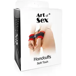 Наручники Art of Sex - Handcuffs Soft Touch Червоні - мініатюра 4