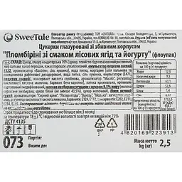Цукерки глазуровані SweeTale Пломбіріні зі смаком лісових ягід та йогурту зі збивним корпусом 2.5 кг - мініатюра 5