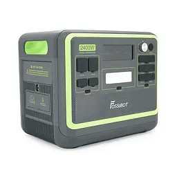 Портативная зарядная станция FOSSiBOT F2400, 2200W/2048Wh LiFePO₄, MPPT 500W max, XT60-12V/25А, 2xDC5521-12V-3A, CarPort-12V-10A, 2xAC230V, 2xUSB-A-18W, 4xUSB-C-100W, Wi-Fi, Bluetooth, charge 2 h,386*840*321 мм. 22кг