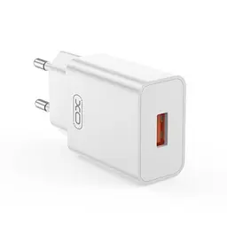 Мережевий зарядний пристрій XO L127 USB-A QC18W Fast Charging Charger Білий - мініатюра 3