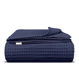 Плед-покривало Cosas Denim Greek Waffle вафельний 200х220 см чорничний (Blanket_66Denim_GreekWaffle_200x220)