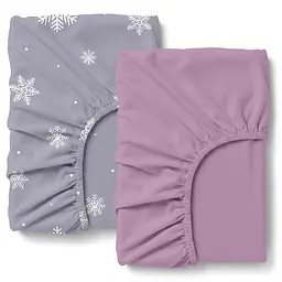 Набір простирадло на резинці фланель 200х220 FROSTY LAVENDER COSAS (4822052489529)