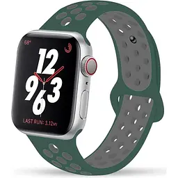 Ремінець Sport Nike для Apple Watch 38/40/41mm Gray/Green [103386] - мініатюра 2