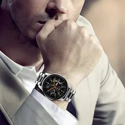 Ремінець BeWatch сталевий 22 мм Duo для Samsung Galaxy Watch 46 мм/Gear 3 Silver Black (1025411) - мініатюра 5