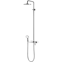 Душова система Corsan Klar Fiber chrome white CMN002, Хром