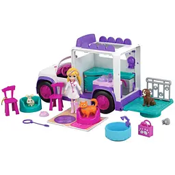 Трейлер набір Polly Pocket Мобільний салон для тварин (GFR04) - мініатюра 2