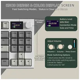 Клавіатура Attack Shark K86 RGB Wireless/Bluetooth/USB UA Gradient Black (K86BG_AS) - мініатюра 3