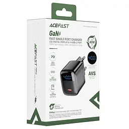 Мережевний зарядний пристрій Acefast A135 PD40W GaN 1USB-C Black - мініатюра 3