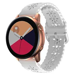 Ремінець Flower для Samsung Gear S2 Classic - білий ширина кріплення 20мм силікон Watchbands (W32-1WB23858469) - мініатюра 2