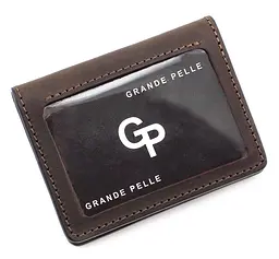 Чоловіча шкіряна обкладинка GRANDE PELLE 10х8х1,5 см acs0024455 - мініатюра 2