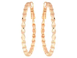 Сережки Xuping Позолота 18K кільця конго "Декоративний візерунок" ø 4см 270617
