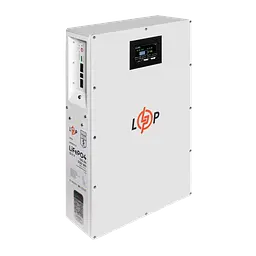 Акумулятор LP LiFePO4 51,2V - 100 Ah (5120Wh) (BMS 100A/50А) метал LCD Smart RS485/CAN JK настінний - мініатюра 3