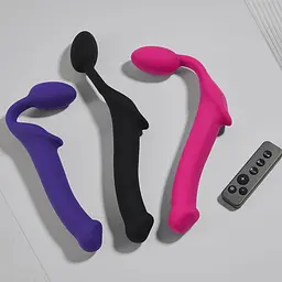 Безремінний страпон з вібрацією Strap-On-Me Vibrating Fuchsia M - мініатюра 9