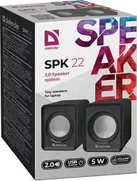 Акустична система Defender SPK 22 2х2,5W USB black (65503) - мініатюра 2