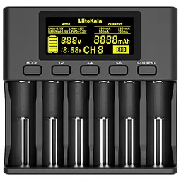 Зарядное устройство для LiitoKala Lii-S6, 6x(Lion/LiFePO4/NiMH/NiCd), Auto Polarity, Display+CAR charger