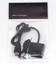 Перехідник HDMI M -> VGA F (з аудіо інтерфейсом), кабель 20см. OEM - мініатюра 6