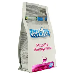 Сухий лікувальний корм для котів Farmina Vet Life Management Struvite, лікування та профілактики рецидивів струвітних уролітів, 400 г - мініатюра 2