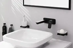 Змішувач для умивальника Hansgrohe Logis настінний matt black 71220670 - мініатюра 2