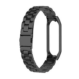Ремінець для фітнес-браслета Boorui для Xiaomi Mi Band 7 металевий чорний - мініатюра 3