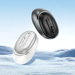 Маніпулятор миша HOCO GM34 Nuevo dual-mode business wireless mouse Black Metal Gray - мініатюра 6