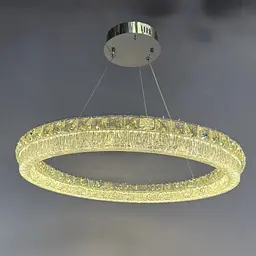 Люстра кільце Linisoln 7919-600 метал, кришталь, акрил LED 80 Вт 12-15 м2 - мініатюра 4