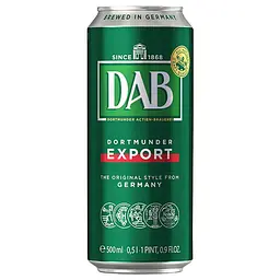 Пиво DAB Dortmunder Export, світле, з/б, 5%, 0,5 л