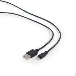 Кабель USB AM - Lightning, 10 см, чорний, Cablexpert (CC-USB2-AMLM-0.1M)