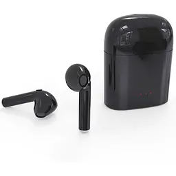 Бездротові навушники TWS Bluetooth i7S з боксом для зарядки Black (au006-hbr) - мініатюра 3