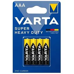 Елемент живлення Varta Superlife AAA bli Zinc-Carbon Brille 2003101414, 4 шт.