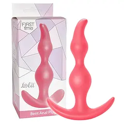 Анальна пробка Lola Games Bent Anal Plug 13 см (рожевий) - мініатюра 5