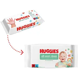 Вологі серветки Huggies All Over Clean 56 шт. - мініатюра 2