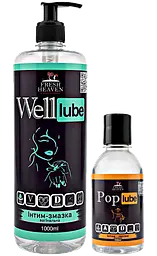 Iнтим-змазка Fresh Heaven вагінальна Well Lube 1000ml та анальна Pop Lube 250ml