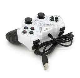 Геймпад джойстик Microkingdom 8600 DoubleShock USB White - мініатюра 2