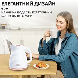 Електрочайник Sokany SK-1047 дисковий 1,7л, білий Sokany SK1047 - мініатюра 6