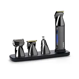 BaByliss Набір для стрижки Super-X Metal Black Edition, для голови, вусів, бороди,носа і тіла, акум., насадок-15, сумка для зберігання, підставка, сталь, чорний - мініатюра 2