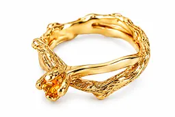 Золота каблучка Jewellery Continent з цитрином 16.5 (К-0855) - мініатюра 2
