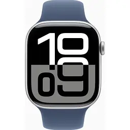 Смарт-годинник Apple Watch Series 10 GPS 46mm Silver Alu. Case w. Denim Sport Band - M/L (MWWM3) - мініатюра 2