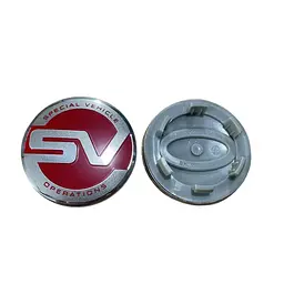 Ковпак колеса Range Rover SV червоний+хром 62мм пластик 1шт OEM BJ321130AB (ковпачок)