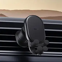 Автотримач Baseus Stable Gravitational Car Mount Air (Air Outlet Version) (SUWX02) Black - мініатюра 7