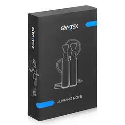 Скакалка Gymtek швидкісна з підшипниками чорна - мініатюра 6
