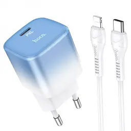 Комплект зарядний і кабель Hoco C101a 20w Pd + Кабель Type-C To Lightning - мініатюра 8