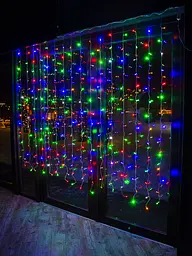 Гірлянда Штора 2х2 м на вікно Різнокольорова світлодіодна 240 LED інтер’єрна Laplandia від мережі (m.03.5Т.240+) - мініатюра 5