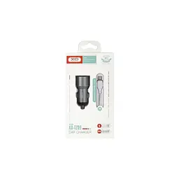Зарядний пристрій XO TZ09 2.4A/2 USB + cable lightning Grey (XO-TZ09L-GR) - мініатюра 4