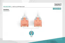 Патч-корд Assmann CAT 6 U-UTP, Cu, LSZH AWG 26/7, 5 м, DK-1617-050 Gray - мініатюра 3