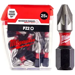 Набір біт Milwaukee SHOCKWAVE, PZ2, 25мм, 25шт (4932430864) - мініатюра 2