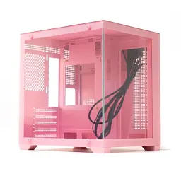 Корпус GTL Gaming Infinity, Pink, без БЖ, Mid Tower, Micro ATX / Mini ITX, 1xUSB 3.0 / 2xUSB 2.0, макс. CPU - 160 мм / VGA - 320 мм, бічна та передня панель із загартованого скла (GTLN275-1P)