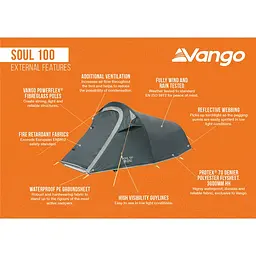 Намет одномісний Vango Soul 100 Deep Blue (TEUSOUL00000001) - мініатюра 15